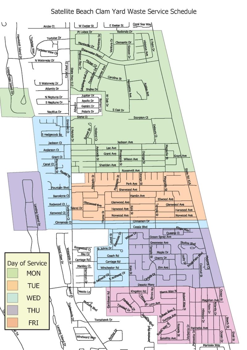Clam Waste Schedule Map