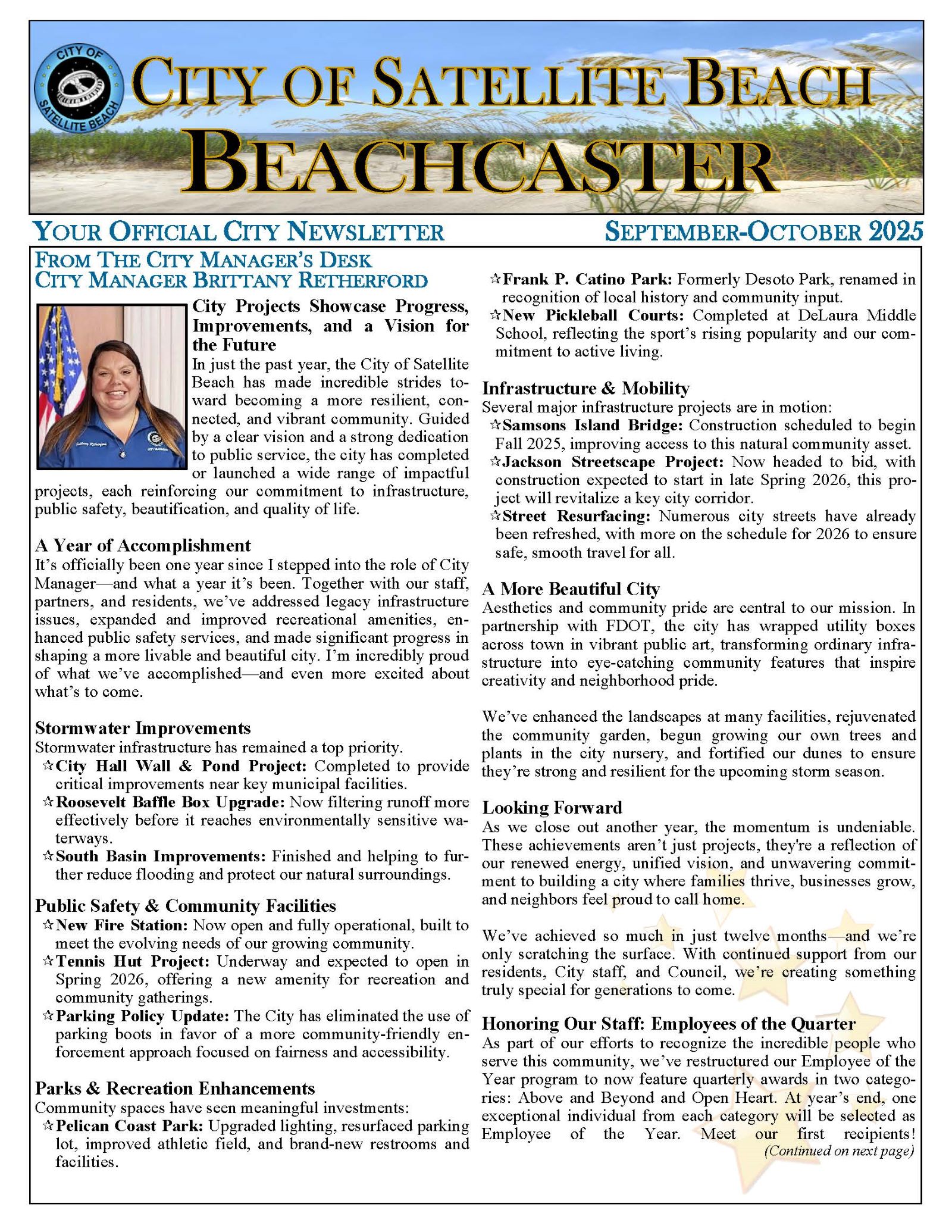 September - October Beachcaster Cover Page